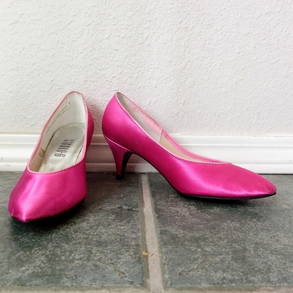 Vintage Hot Metallic Pink Studio 6 Heels
